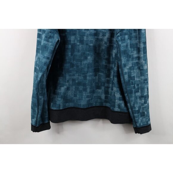 Lululemon Mens XL Reversible Long Sleeve Crewneck Sweatshirt Geometric Blue Gray - Picture 9 of 16